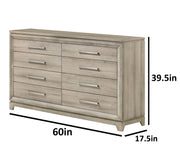 B840 Majestic Weathered Greige Bedroom Collection with Tall Panel Headboard
