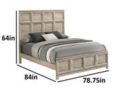 B840 Majestic Weathered Greige Bedroom Collection with Tall Panel Headboard