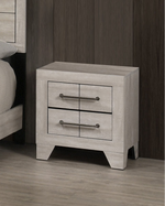 Weathered Grey Oak Wood Nightstand with 2 Drawers (B860) by Quality Living Furniture