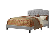 Modern Upholstered Full Panel Bed Frame with Button Tufting and Nailhead Trim (B87,B88,B102) by Quality Living Furniture