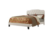 Modern Upholstered Full Panel Bed Frame with Button Tufting and Nailhead Trim (B87,B88,B102) by Quality Living Furniture