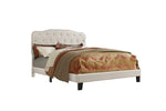 Modern Upholstered Full Panel Bed Frame with Button Tufting and Nailhead Trim (B87,B88,B102) by Quality Living Furniture