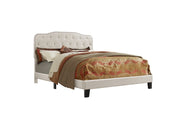Modern Upholstered Full Panel Bed Frame with Button Tufting and Nailhead Trim (B87,B88,B102) by Quality Living Furniture