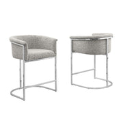 BS010-13 Boucle Fabric Side Chair with Metal Frame
