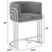 SC020-7, CH020-7, & BS020-7: Modern Teddy Fabric Chairs with Chrome Base
