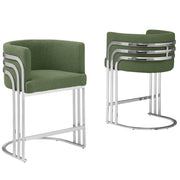 SC020-7, CH020-7, & BS020-7: Modern Teddy Fabric Chairs with Chrome Base