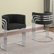 SC020-7, CH020-7, & BS020-7: Modern Teddy Fabric Chairs with Chrome Base