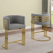 SC020-7, CH020-7, & BS020-7: Modern Teddy Fabric Chairs with Chrome Base