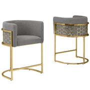 SC030-7, CH030-7, & BS030-7: Modern Teddy Fabric Chairs with Honey Comb Back Design
