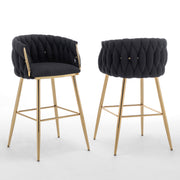 SC265-7, CH265-7, & BS265-7: Braided Barrel Chairs in Boucle Fabric