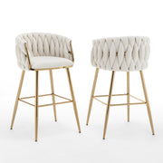 SC265-7, CH265-7, & BS265-7: Braided Barrel Chairs in Boucle Fabric