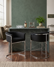 BS010-13 Boucle Fabric Side Chair with Metal Frame