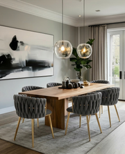 CH265 Modern Teddy Fabric Counter Height Bar Stool with Radiant Gold Chrome Legs | 23