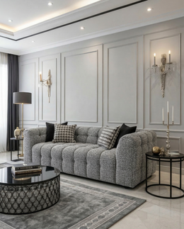 S10SL Modern Boucle Sofa and Loveseat Set, 