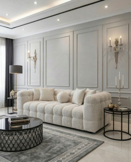 S10-SL Modern Boucle Sofa and Loveseat Set, 