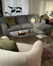 S20 Velvet Corduroy Reversible Sleeper Sectional Sofa with Pull-Out Bed, Storage Chaise and Cup Holders, L-Shaped Couch