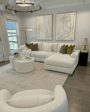 Oversized Corduroy Sectional Sofa, Reversible L-Shaped Couch with Cup Holders and Natural Wood Legs