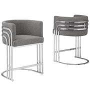SC020-7, CH020-7, & BS020-7: Modern Teddy Fabric Chairs with Chrome Base