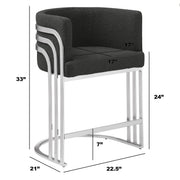 SC020-7, CH020-7, & BS020-7: Modern Teddy Fabric Chairs with Chrome Base