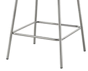 Ch252 Modern Teddy Fabric Counter Height Bar Stool with Horizontal Tufted Back & [Gold / Chrome] Legs