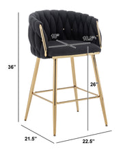 SC265-7, CH265-7, & BS265-7: Braided Barrel Chairs in Boucle Fabric