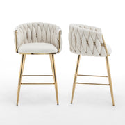 SC265-7, CH265-7, & BS265-7: Braided Barrel Chairs in Boucle Fabric