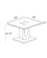 CT320 - 2 White Marble Coffee Table Set With Gold Stainless Steel Base by Quality Living Furniture