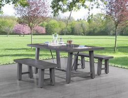 D1000 Outdoor Patio Dining Set, All-Weather Polywood Table with 52