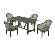 D1005D6 Outdoor Patio Dining Set with Bench Seating, All-Weather 73