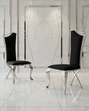 High-Class Tall Back Dining Chairs with Stainless Steel Frame (D14-SC, SC34, SC36) by Quality Living Furniture