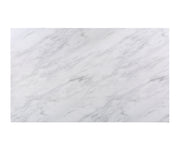 White Faux Marble Dining Set with Button Tufted Seating, Gray & Beige Upholstery (D185 & D186) by Quality Living Furniture