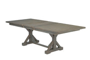 Traditional Wooden Dining Set With Extension Leaf And Gray or Beige Chairs (D21 & D22) by Quality Living Furniture