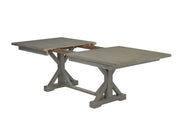 Traditional Wooden Dining Set With Extension Leaf And Gray or Beige Chairs (D21 & D22) by Quality Living Furniture