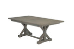 Traditional Wooden Dining Set With Extension Leaf And Gray or Beige Chairs (D21 & D22) by Quality Living Furniture