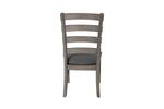 Traditional Wooden Dining Set With Extension Leaf And Gray or Beige Chairs (D21 & D22) by Quality Living Furniture