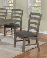 Traditional Ladder Back Dining Chairs with Upholstered Seats, Gray & Beige (D21 & D22) by Quality Living Furniture