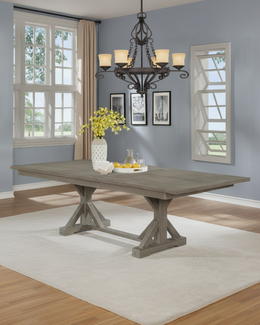 Traditional Extendable Dining Table With 18 Inch Extension Leaf by Quality Living Furniture