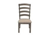 Traditional Wooden Dining Set With Extension Leaf And Gray or Beige Chairs (D21 & D22) by Quality Living Furniture