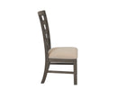 Traditional Wooden Dining Set With Extension Leaf And Gray or Beige Chairs (D21 & D22) by Quality Living Furniture