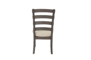 Traditional Wooden Dining Set With Extension Leaf And Gray or Beige Chairs (D21 & D22) by Quality Living Furniture