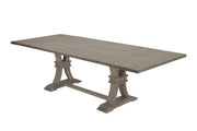 Rustic Gray Wooden Extendable Dining Table with Trestle Base (D25) by Quality Living Furniture