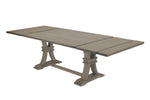 Rustic Gray Wooden Extendable Dining Table with Trestle Base (D25) by Quality Living Furniture