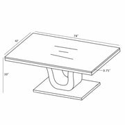 Rectangle White Marble Dining Table with Gold Steel Base, Silver & Gold (D320 D321) by Quality Living Furniture