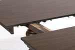 Traditional Dark Wood Extendable Dining Table with Double Pedestal Base (D35-DT) by Quality Living Furniture