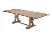 104 Inch Traditional Rustic Trestle Dining Table With Extension Leaf by Quality Living Furniture