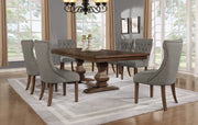Extendable Walnut Dining Table Set | Beige or Gray (D42) by Quality Living Furniture