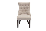 Classic Beige Linen Parsons Dining Chairs with Button Tufting and Nailhead Trim (Set of 2) (D42) by Quality Living Furniture