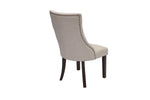 Classic Beige Linen Parsons Dining Chairs with Button Tufting and Nailhead Trim (Set of 2) (D42) by Quality Living Furniture