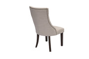 Classic Beige Linen Parsons Dining Chairs with Button Tufting and Nailhead Trim (Set of 2) (D42) by Quality Living Furniture