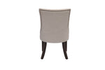 Classic Beige Linen Parsons Dining Chairs with Button Tufting and Nailhead Trim (Set of 2) (D42) by Quality Living Furniture